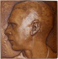 Berán Lajos (1882-1943) 1921. "Ludovicus Berán" művész öntött Br plakett (99x97.5mm) T:2 R! 1921. Ludovicus Berán cast Br plaque Sign: Lajos Berán (99x97.5mm) C:XF Rare! HP 1226