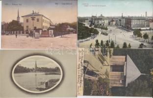 21 db régi, európai városképes lap, a történelmi Magyarország területéről is