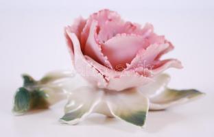 Jelzett Ens porcelán szegfű apró hibákkal / 
Ens porcelain carnation figure with minor faults, 5x9x6...