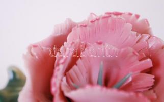 Jelzett Ens porcelán szegfű apró hibákkal / 
Ens porcelain carnation figure with minor faults, 5x9x6...