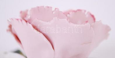 Jelzett Ens porcelán szegfű apró hibákkal / 
Ens porcelain carnation figure with minor faults, 5x9x6...