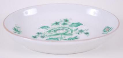 Kézzel festett, aranyozott, jelzett Herendi porcelán tálka / 
Little hand painted Herendi porcelain ...