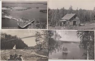 22 db régi városképes lap Finnországról, legtöbbjük használatlan