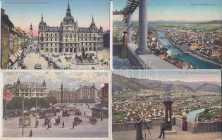 Graz - 10 db régi városképes lap