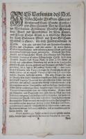 1735 III. Károly rendelete az élelmiszerszállítóról, a díjszabásról és az élelemfelosztásról. Laibach 1735 04. 25. pecsétttel és olvashatatlan aláírással (Sekretariat in Crain) /  1735 Edict of Charles III. on transporting and dividing food. With seal and unreadable signature from the secretary of Crain. 16p.