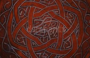 3db falra akasztható keleti réztányér / 
Decorative oriental copper plates, d: 23/25cm