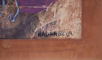 Kádár Béla (1877-1956): A muzsikus és az asszonyok. Gouache, papír, jelzett, több helyen lekopott, s...