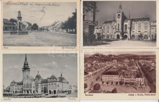 13 db régi városképes lap a történelmi Magyarország területéről