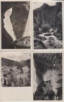 9 db régi, erdélyi képeslap, a Gyilkos-tó és a Békás-szoros környéke
