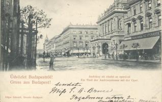 1898 Budapest VI. Andrássy út; Pikler Á. kávéháza az Operához