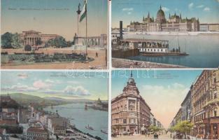 Budapest - 10 db régi városképes lap