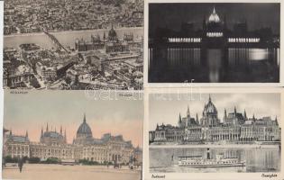 Budapest V. Parlament - 14 db régi képeslap