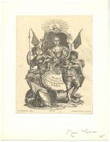 Johann David Nessenthaler (1717-1766) sculps. - Johann Michael Probst excud. A.V.: Maria Theresia Rom. Imp. Reg. Hung. et Bohem. Cca 1740, rézmetszet / Copper engraving, 19x15cm