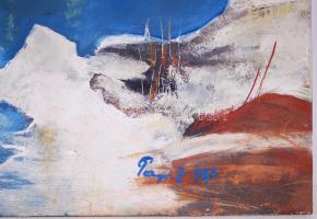 Papp Zoltán (1924-): Szirtek. Olaj, farost, jelzett, 60×80 cm