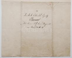 1862 Alhadnagyi kinevezés Brenner Ignác részére Benedek Lajos táborszernagy, Magyarország főkormányz...