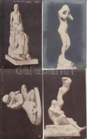 27 db régi motívumlap erotikus tematikájú szobrokról (egy kivételével mind használatlan)