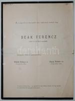 1876 január 29. Deák Ferenc országgyűlés által kiadott gyászjelentése