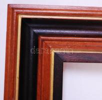 Modern hibátlan fakeret, belső: 45×68 cm, külső: 55×78 cm