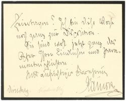cca 1870 fróf Kálnoky Gusztáv Zsigmond külügyminiszter, diplomata, nagykövet saját kézzel írt levélk...