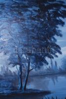 Cseke Zoltán (1980-): Derengés. Olaj, farost, jelzett, 50×100 cm