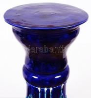 Morvay Zsuzsa (1946-): Áttört posztamens, mázas kerámia, jelzés nélkül kiállítási darab, hibátlan, m...