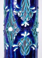 Morvay Zsuzsa (1946-): Áttört posztamens, mázas kerámia, jelzés nélkül kiállítási darab, hibátlan, m...