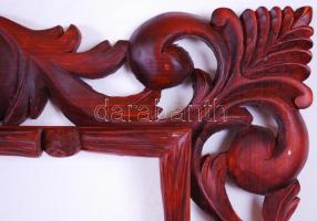 Egyedi készítésű dekoratív faragott fa keret, hibátlan állapotban, belső: 46×53,5 cm, teljes méret: ...