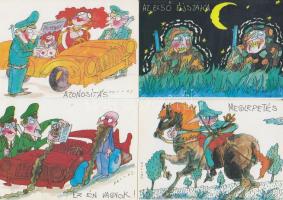 8 db modern, humoros katonai motívumlap