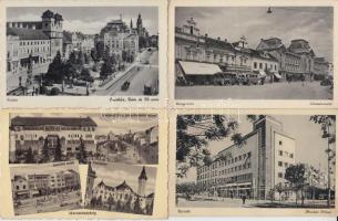 11 db régi városképes lap a történelmi Magyarország területéről