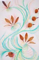 Kaszner Margit (1938-): Harmat. Akvarell, papír, jelzett, üvegezett keretben, 46×64 cm