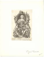 cca 1750 Joseph Klauber (1710-1768) - Johann Klauber (1712-1787): Maria Theresia D. G. Reg. Hung. Mária Terézia Magyarország uralkodója. Rézmetszet /  Maria Theresa Emperor of Hungary, copper engraving, 15x10cm