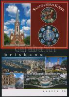 110 db modern, külföldi városképes lap, közte sok használatlan