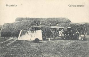 Bogártelke threshing machine