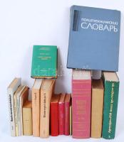 15 db nyelvkönyvek szótárak: szerb-horváth, orosz, svéd, cseh, esperanto