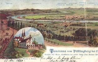 1899 Linz, hotel, church, Bohemian Massif (b)