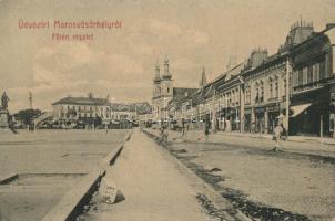 Marosvásárhely main square, shops (cut)