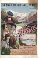 The advertisement of the Compagnie du chemin de fer de Paris a Orléans (PO), the French railway company (fa)