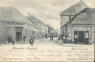 Léva Kazinczy street, the shops of Jakab Weil, Ödön Klain (b)