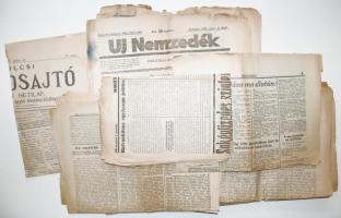 1887-1926 16db századfordulós budapesti, ill. vidéki napilap: Szabolcsi Szabadsajtó, Uj Nemzedék, Szózat, Nagyvárad, Magyar Falu, stb.