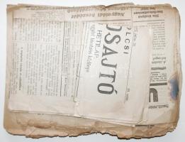 1887-1926 16db századfordulós budapesti, ill. vidéki napilap: Szabolcsi Szabadsajtó, Uj Nemzedék, Sz...