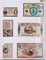 Albumba rendezett nagyon szép szükségpénz, csekk gyűjtemény, összesen 65db. A gyűjteményből: "V...