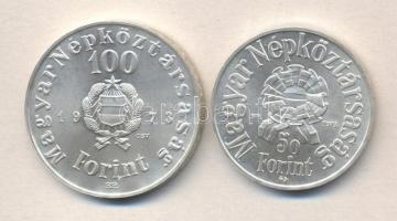 1973. 50Ft Ag + 100Ft Ag "Petőfi" pár T:BU