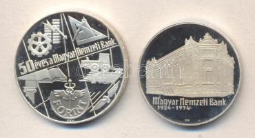 1974. 50Ft Ag + 100Ft Ag "50 éves az MNB" T:PP