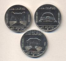 1985. 100Ft 3klf db "Természetvédelem - Vadmacska, Mocsári teknős, Vidra" sor T:BU