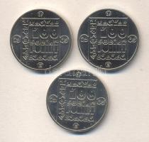 1985. 100Ft 3klf db "Természetvédelem - Vadmacska, Mocsári teknős, Vidra" sor T:BU