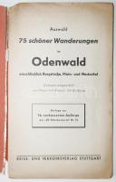 cca 1940 Odenwald Wanderkarte, túratérkép, Reise- und Verkehrsverlag Stuttgart