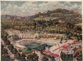 Budapest XI. Szent Gellért gyógyfürdő hullámfürdője s: Raoul Kopeczky