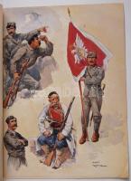 cca 1930 Katonai egyenruhák 7 db képmelléklet magyarázó szövegekkel / Military uniforms. 7 picures 1...