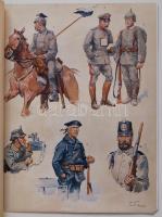 cca 1930 Katonai egyenruhák 7 db képmelléklet magyarázó szövegekkel / Military uniforms. 7 picures 1...