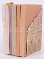 Német Líra kincsesháza. Budapest 1959. Európa Kiadó. Papír tékában 6db könyvecske, égészvászon kötésben